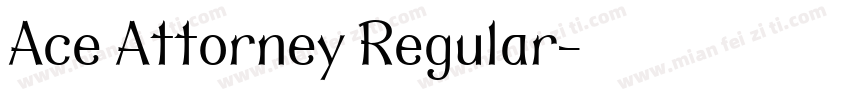 Ace Attorney Regular字体转换